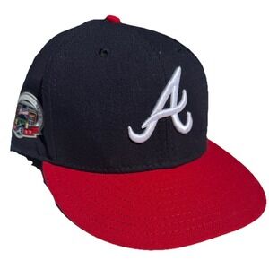 Atlanta Braves Inaugural 2017 Season 6 7/8 Fitted On Field MLB Players Cap Hat